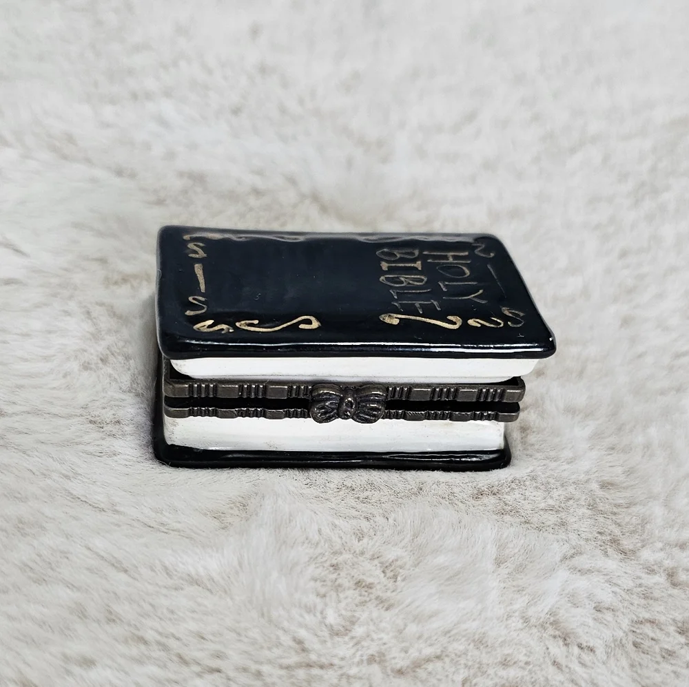 Black and Gold Miniature Holy Bible Locket